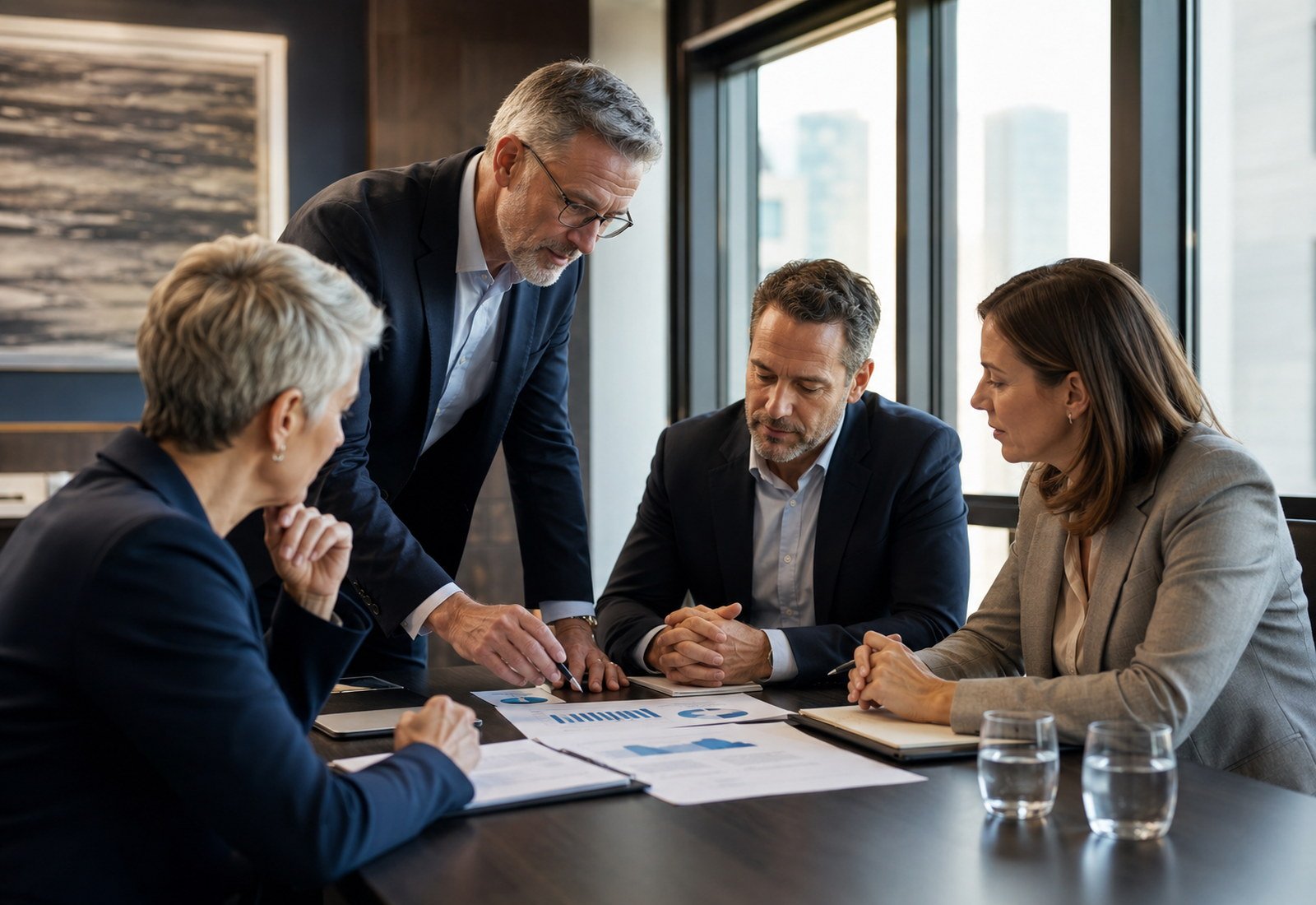 Senior consultants discussing strategy